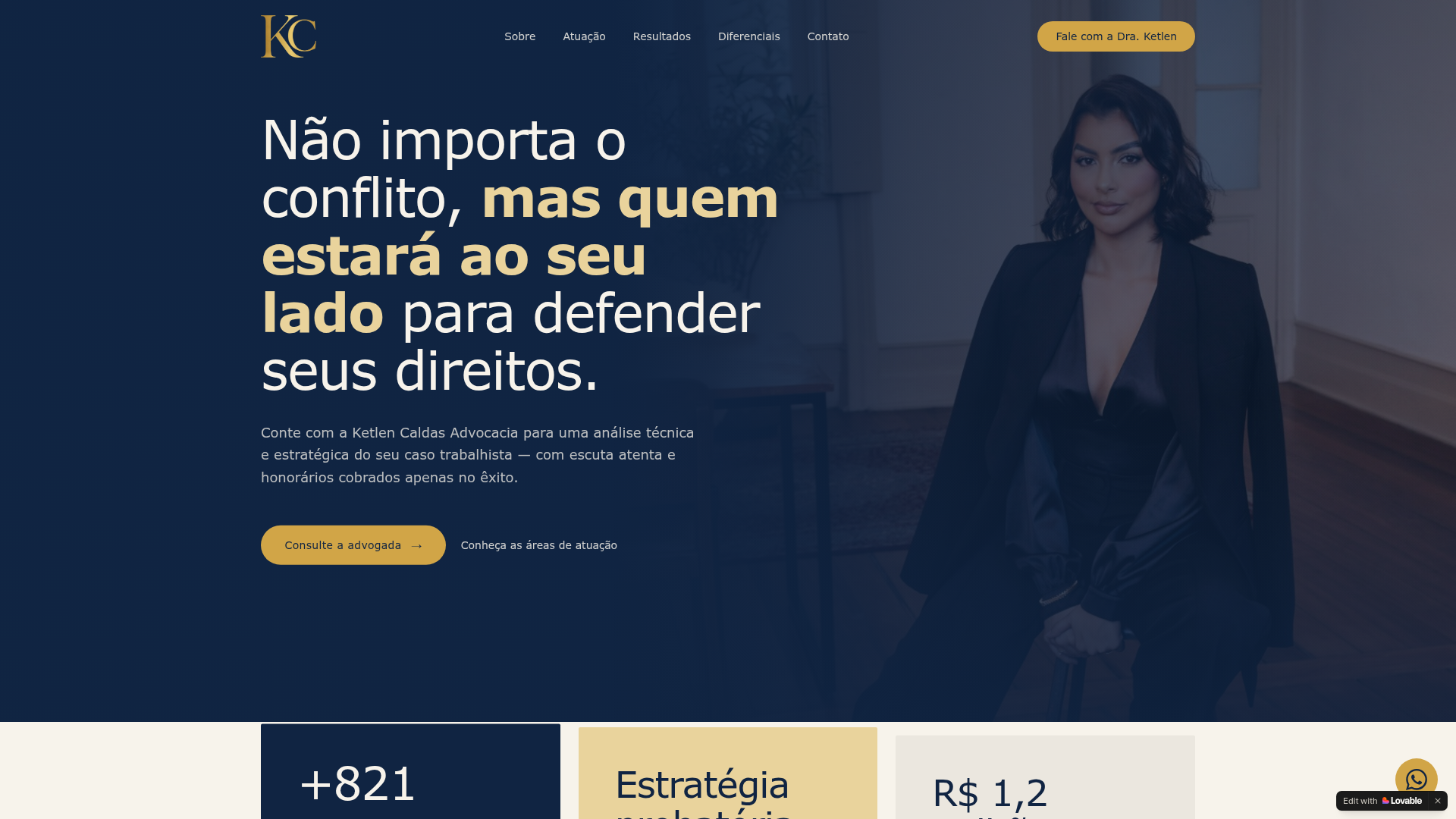 Site institucional para Direito trabalhista